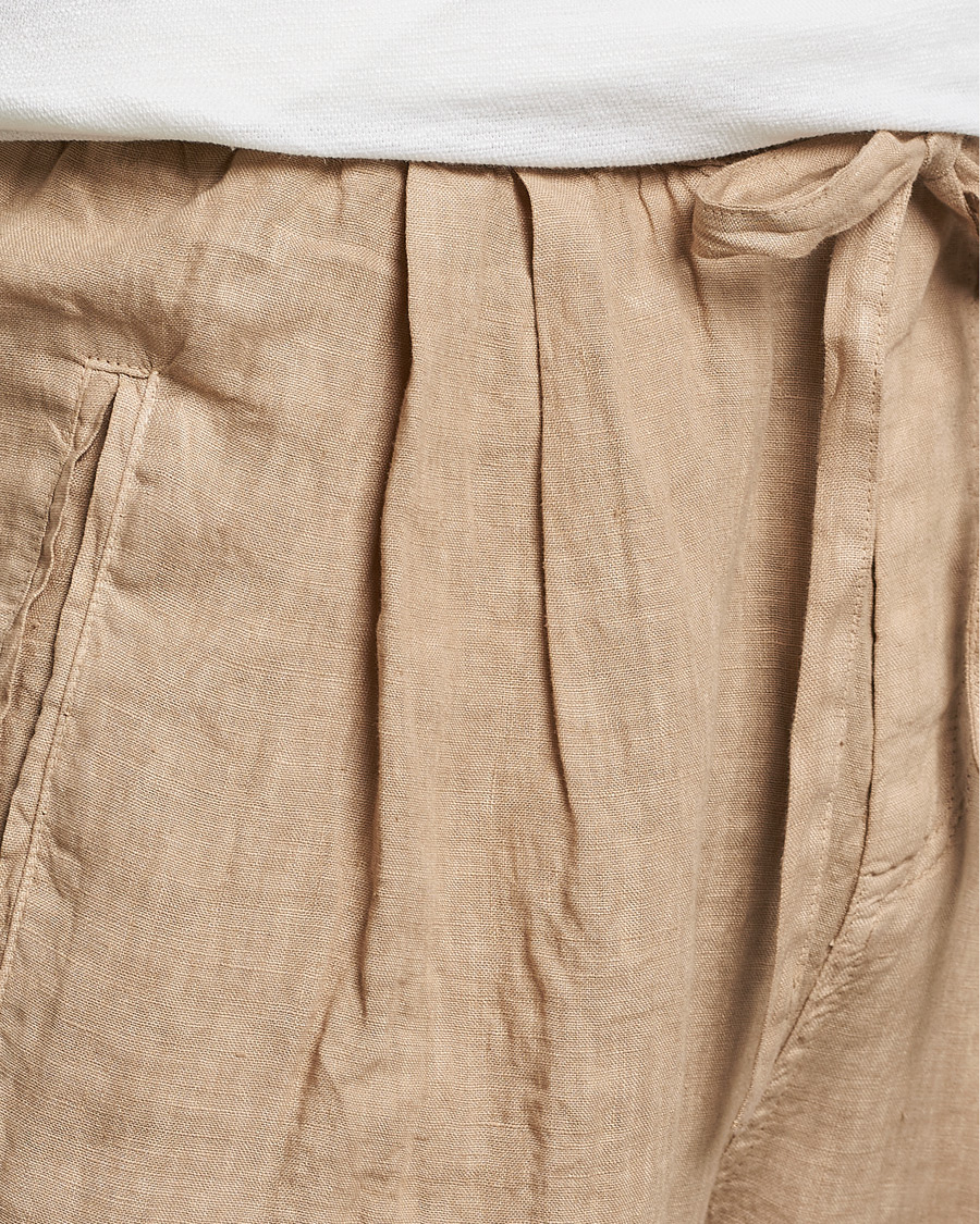 Herre | Bukser | Massimo Alba | Keywest Linen Drawstring Pants Sand