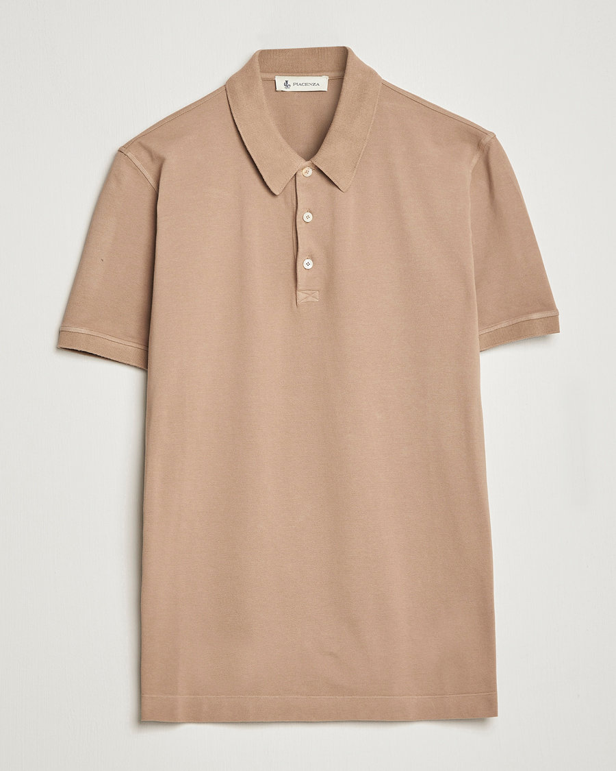 Herre | Pikéer | Piacenza Cashmere | Portofino Short Sleeve Polo Beige