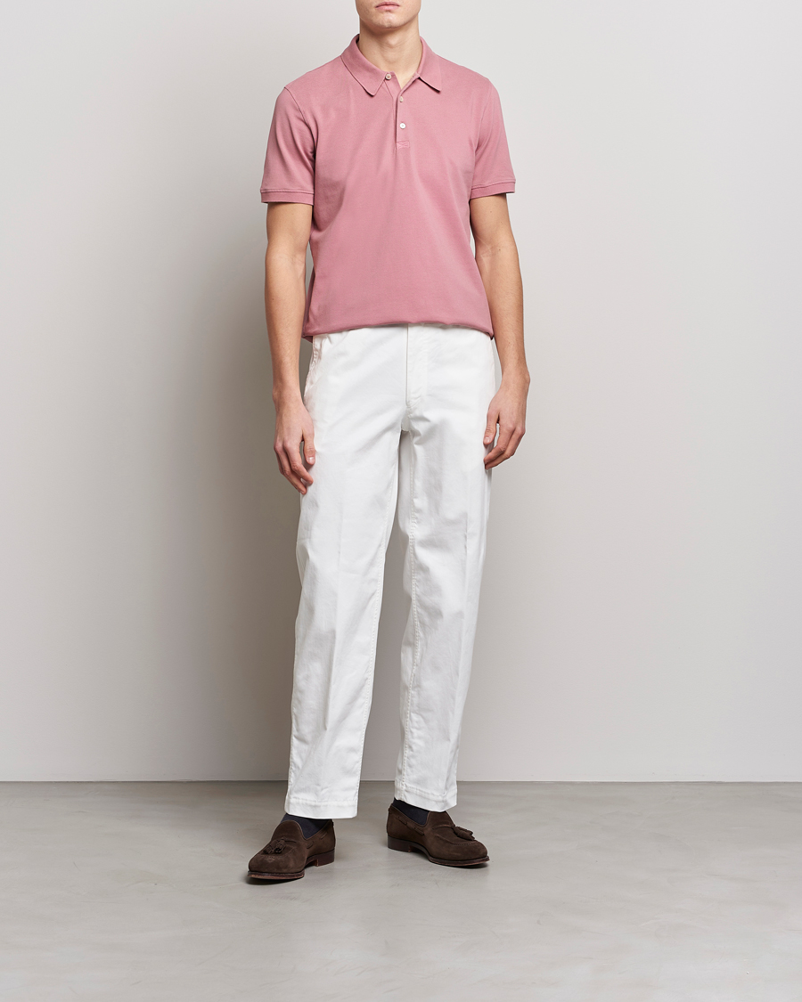 Herre | Pikéer | Piacenza Cashmere | Portofino Short Sleeve Polo Rosa