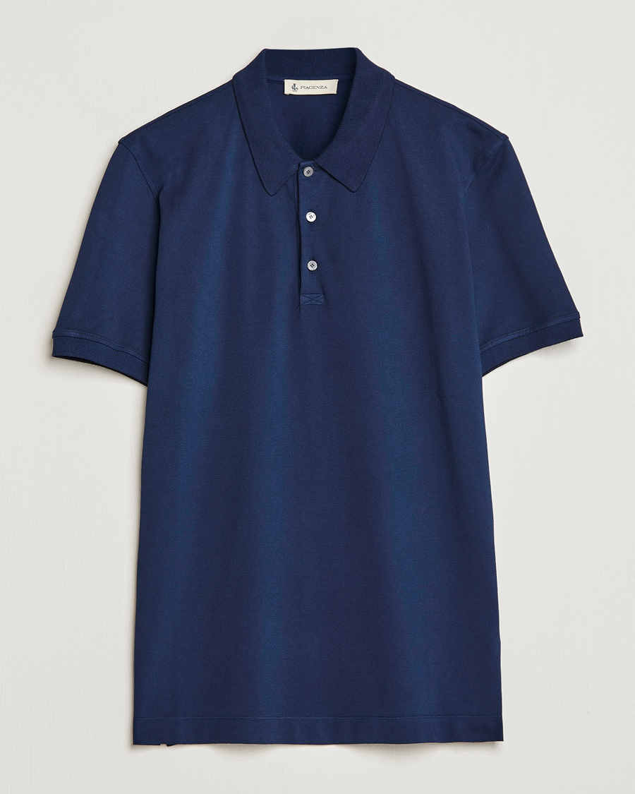Herre | Pikéer | Piacenza Cashmere | Portofino Short Sleeve Polo Navy