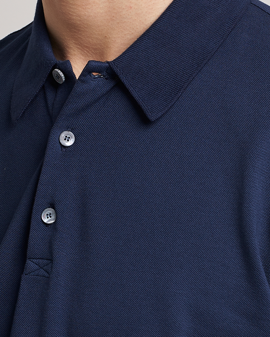 Herre | Pikéer | Piacenza Cashmere | Portofino Short Sleeve Polo Navy