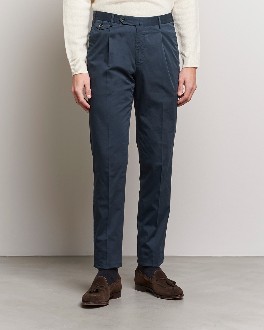 Herre | Bukser | PT01 | Gentleman Fit Cotton Stretch Chinos Navy