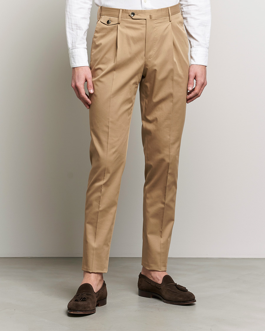 Herre |  | PT01 | Gentleman Fit Silkochino Trousers Beige