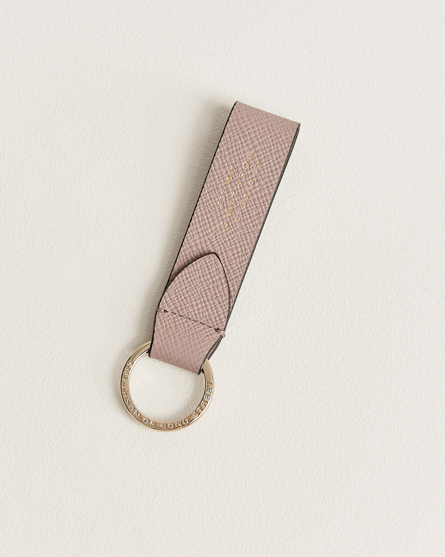 Herre | Nøkkelringer | Smythson | Panama Leather Keyring Taupe