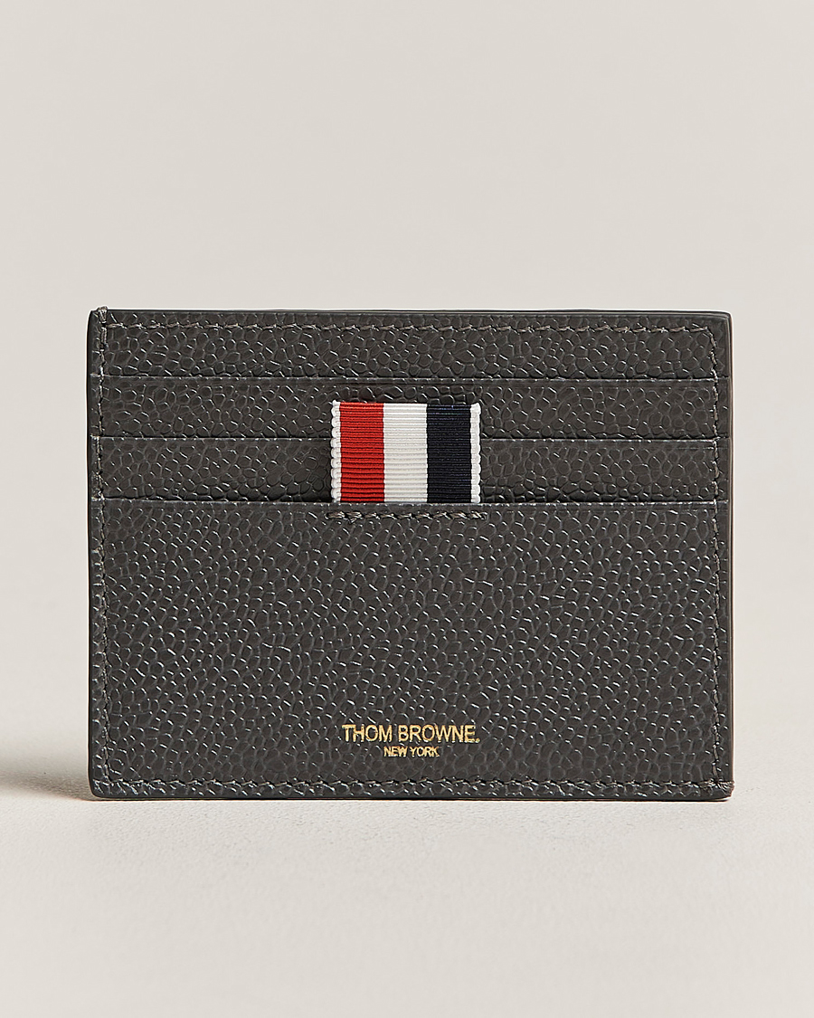 Herre | Thom Browne Pebble Grain Cardholder Dark Grey | Thom Browne | Pebble Grain Cardholder Dark Grey