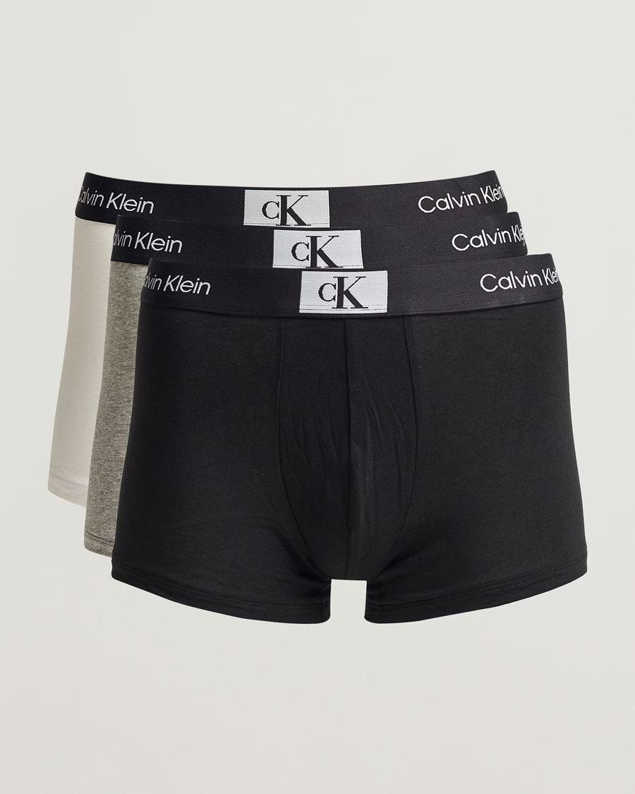 Herre | Undertøy | Calvin Klein | Cotton Stretch Trunk 3-pack Grey/White/Black
