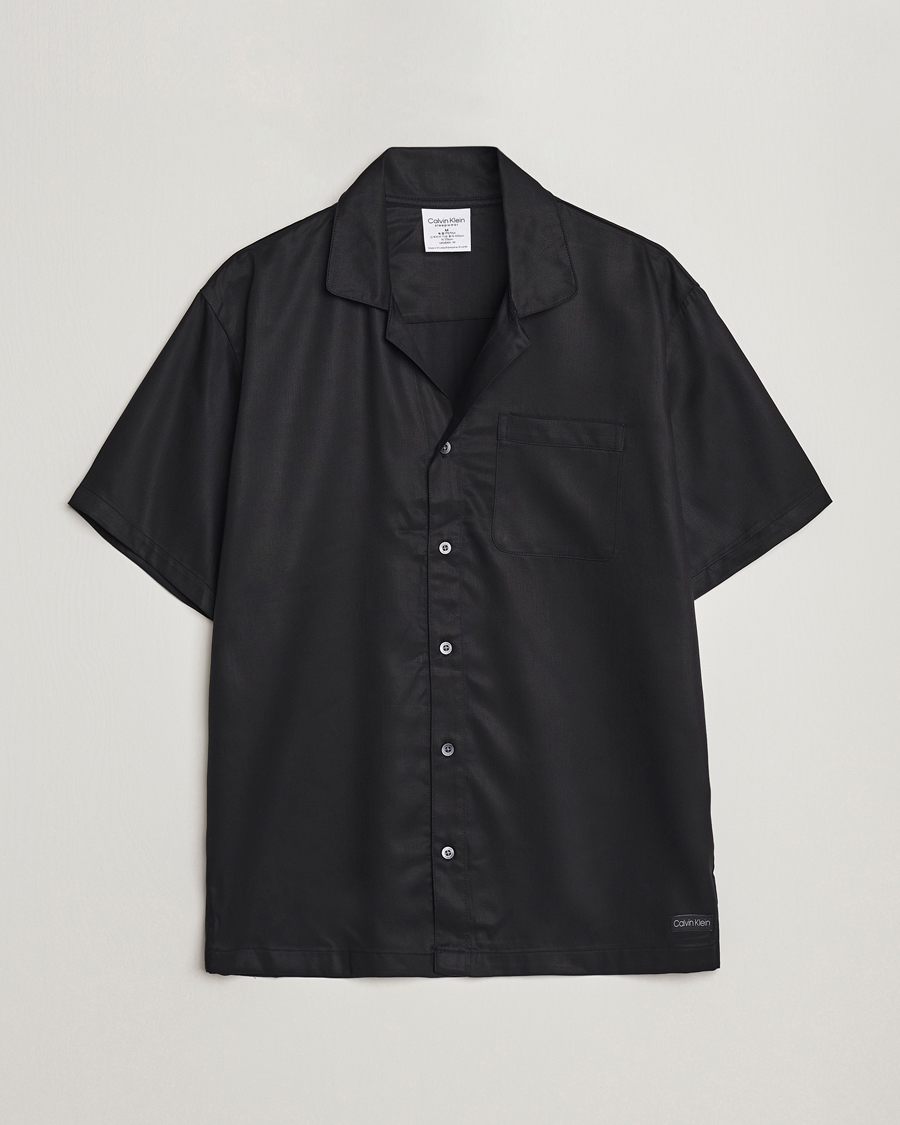 Herre | Skjorter | Calvin Klein | Lyocell Short Sleeve Loungewear Shirt Black