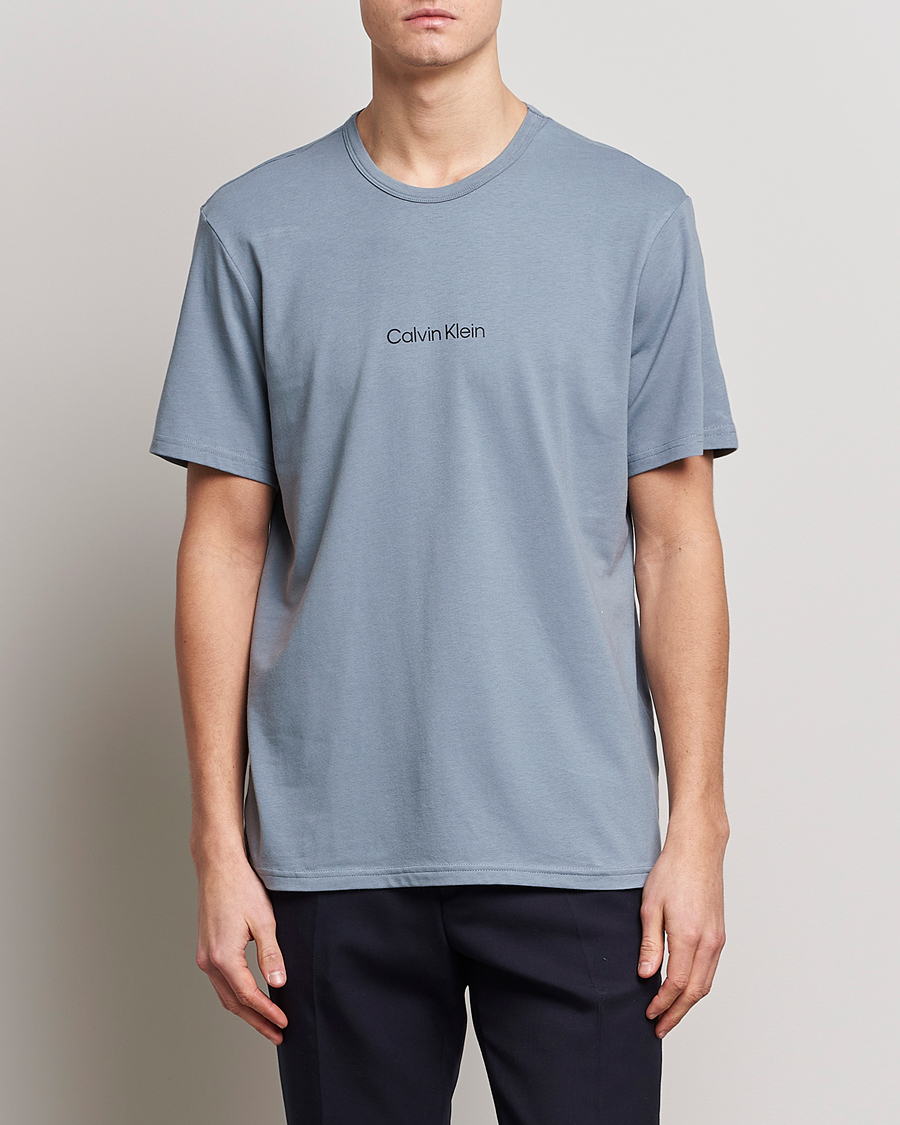 Herre | T-Shirts | Calvin Klein | Logo Crew Neck Loungewear T-Shirt Beloved Blue