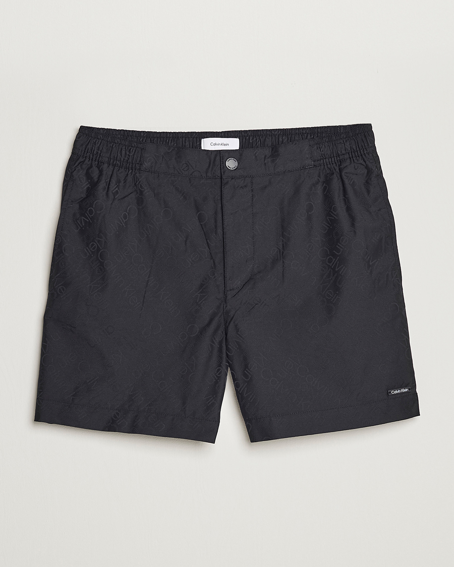 Herre | Badeshorts | Calvin Klein | Tailored Monogram Swimshorts Black