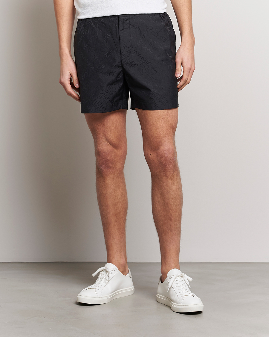 Herre | Badeshorts | Calvin Klein | Tailored Monogram Swimshorts Black