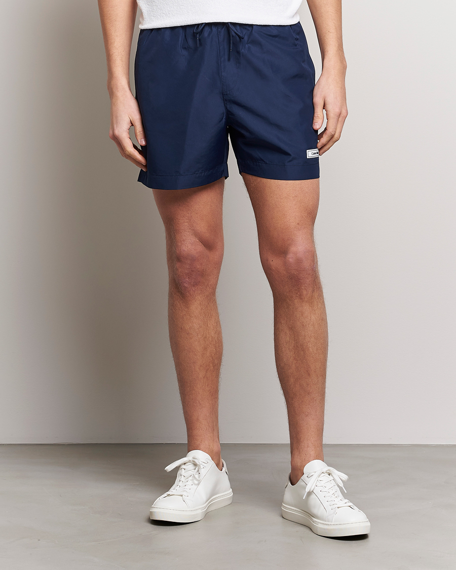 Herre | | Calvin Klein | Logo Drawstring Swimshorts Navy Iris
