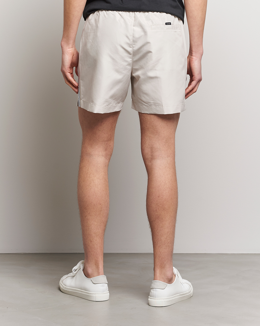 Herre | Badeshorts | Calvin Klein | Side Logo Drawstring Swimshorts Stony Beige