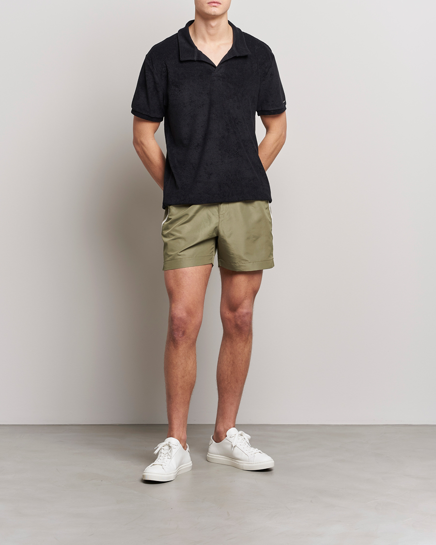Herre | Badeshorts | Calvin Klein | Side Logo Drawstring Swimshorts Delta Green