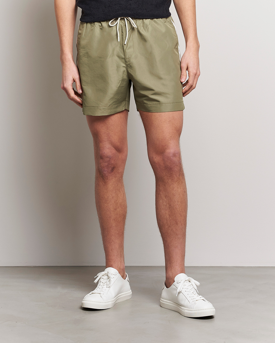 Herre | Badeshorts | Calvin Klein | Side Logo Drawstring Swimshorts Delta Green