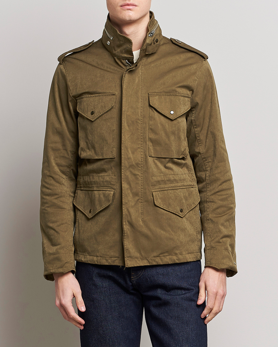Herre | Jakker | Ten c | 9 oz OJJ Piece Dyed Short Field Jacket Olive