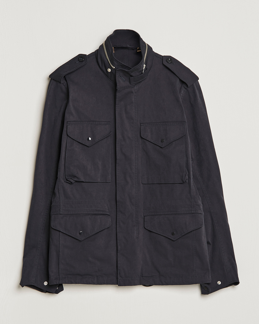 Herre | Jakker | Ten c | 9 oz OJJ Piece Dyed Short Field Jacket Navy