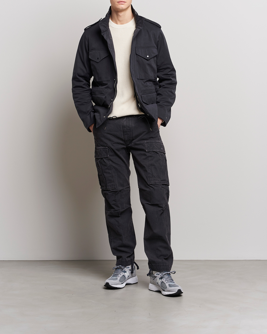 Herre | Jakker | Ten c | 9 oz OJJ Piece Dyed Short Field Jacket Navy