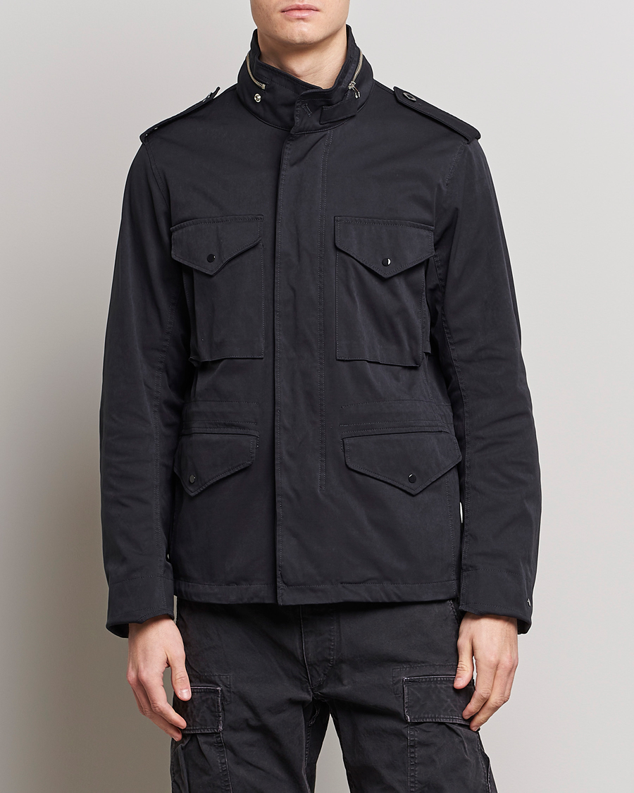 Herre | Jakker | Ten c | 9 oz OJJ Piece Dyed Short Field Jacket Navy