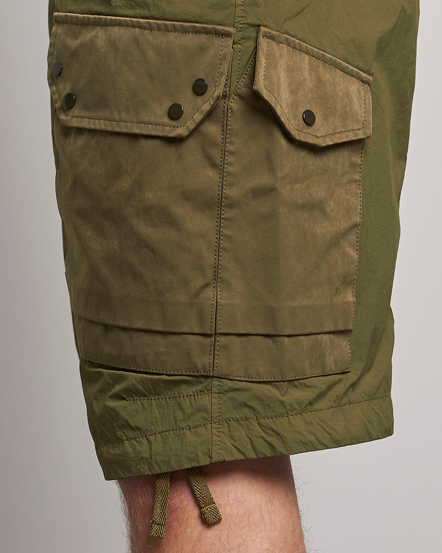 Herre | Shorts | Ten c | Garment Dyed Nylon Cargo Shorts Olive