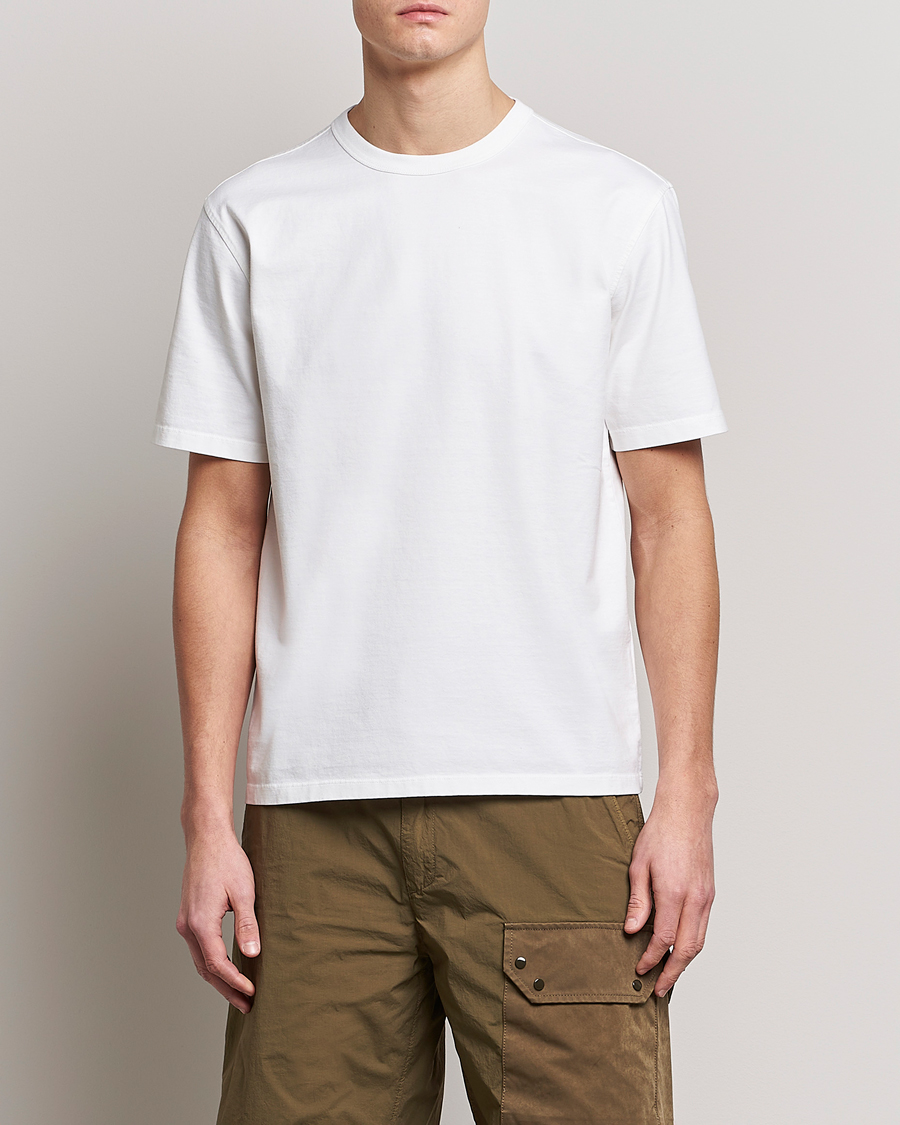 Herre | T-Shirts | Ten c | Garment Dyed Cotton Jersey T-Shirt White