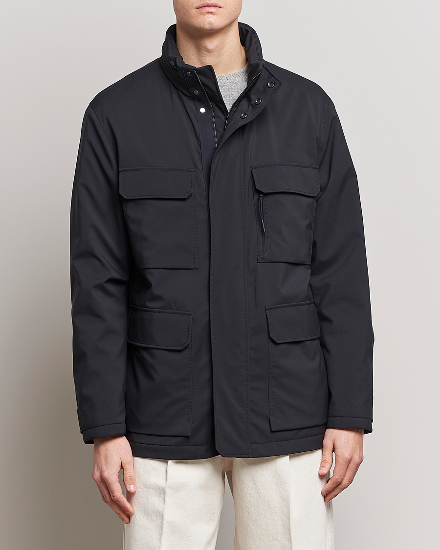 Herre | Jakker | Zegna | Water Repellent Nylon Field Jacket Navy