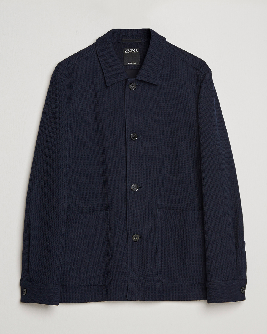 Herre | Jakker | Zegna | Wool Jersey Chore Jacket Navy