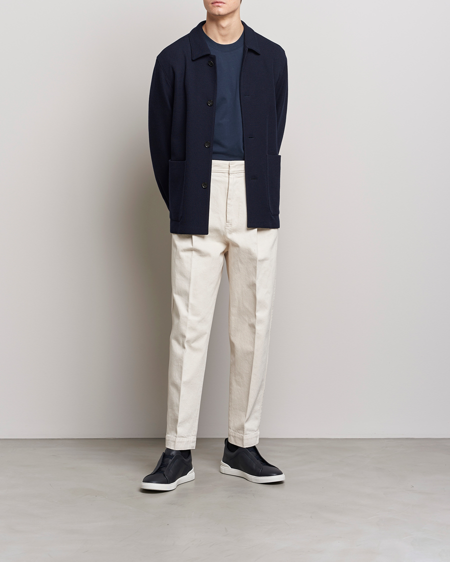 Herre | Jakker | Zegna | Wool Jersey Chore Jacket Navy