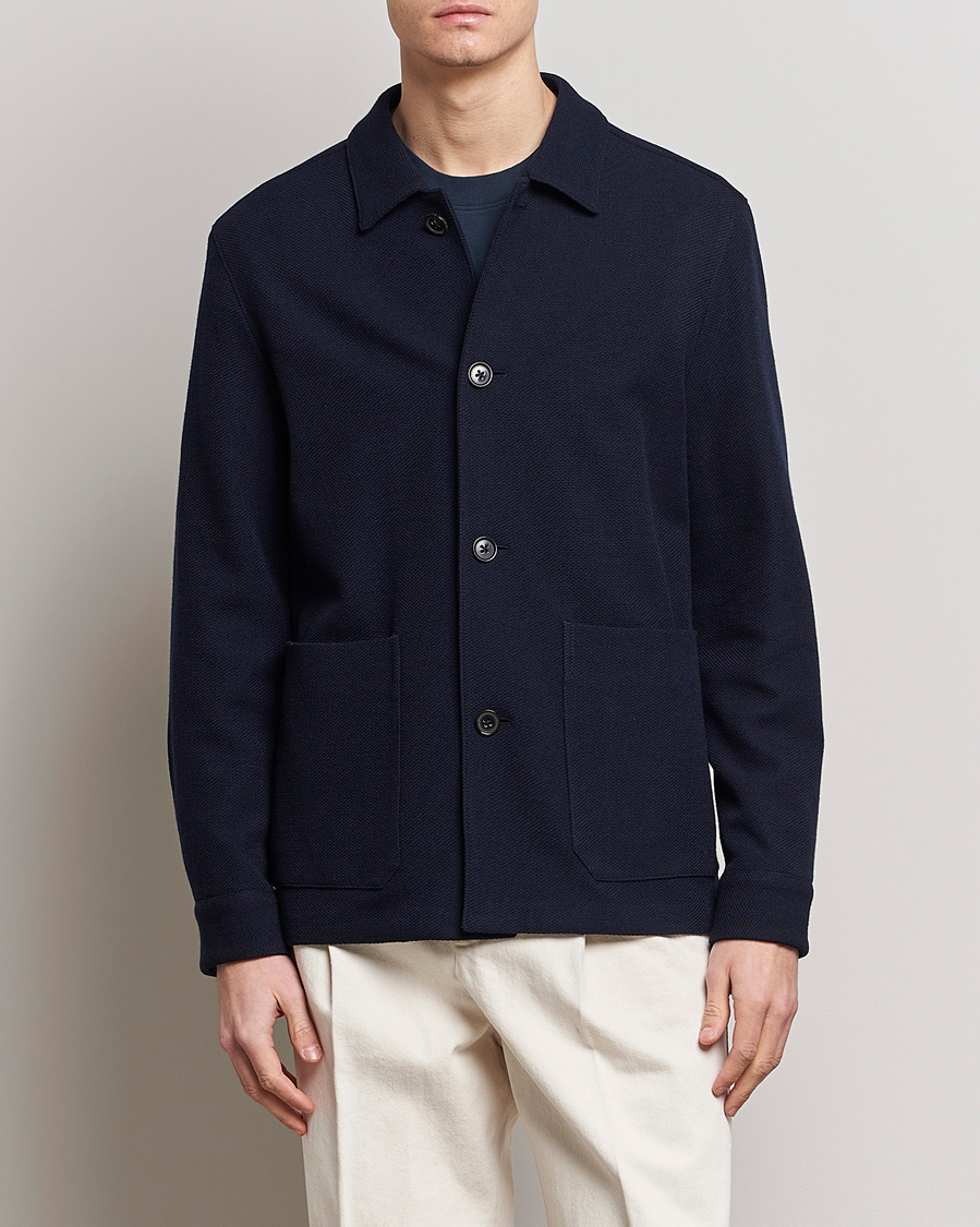 Herre | Jakker | Zegna | Wool Jersey Chore Jacket Navy