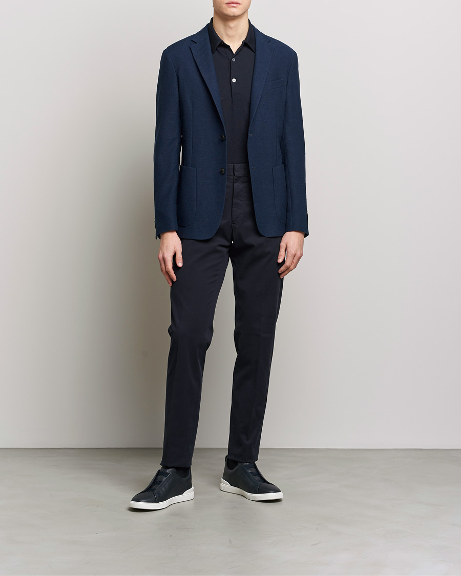 Herre | Dressjakker | Zegna | Cotton/Linen Informale Blazer Navy