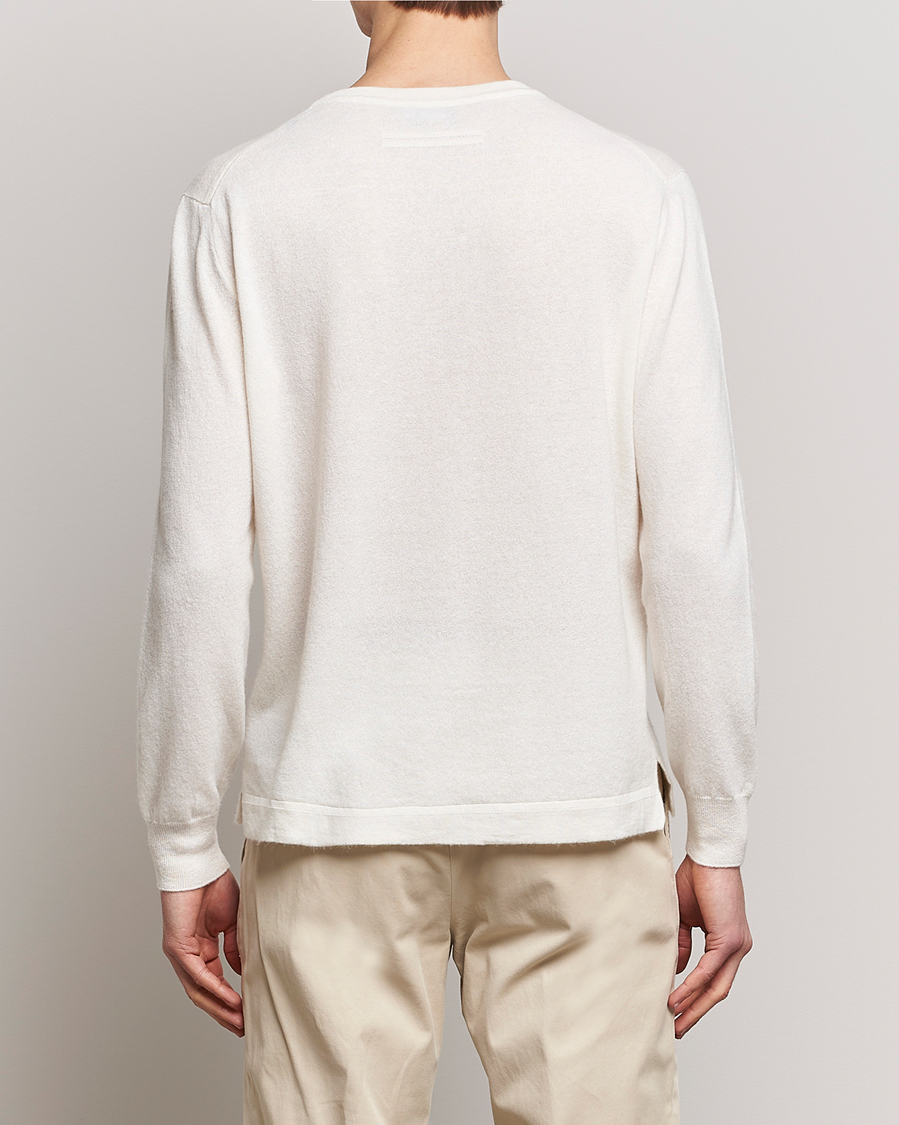 Herre | Gensere | Zegna | Oasi Cashmere/Linen Crew Neck Sweater Off White