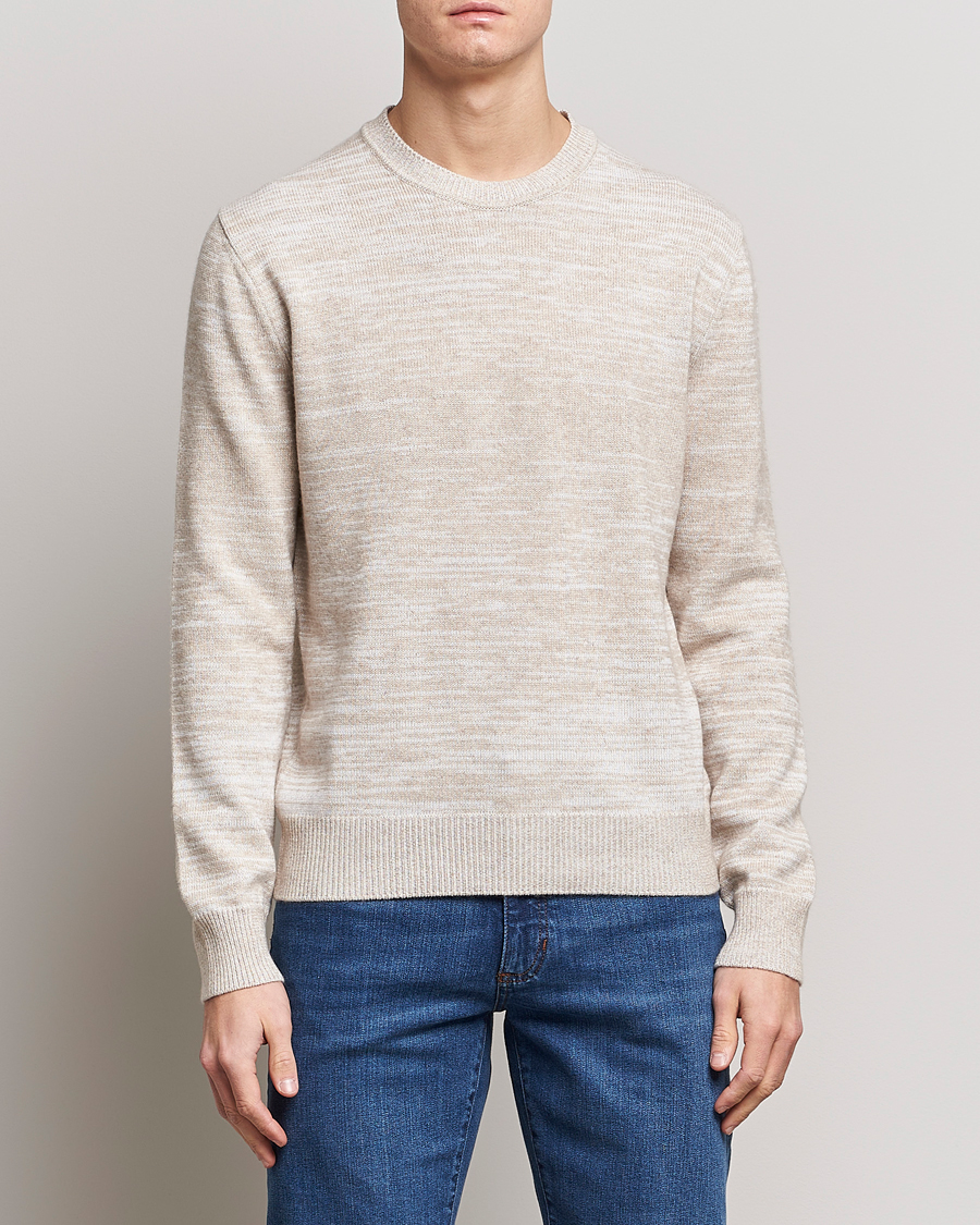Herre | Gensere | Zegna | Oasi Cashmere/Cotton Melange Sweater Beige
