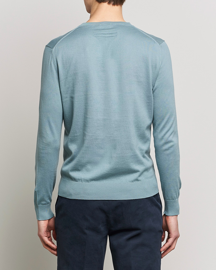 Herre | Gensere | Zegna | Premium Cotton Crew Neck Sweater Teal
