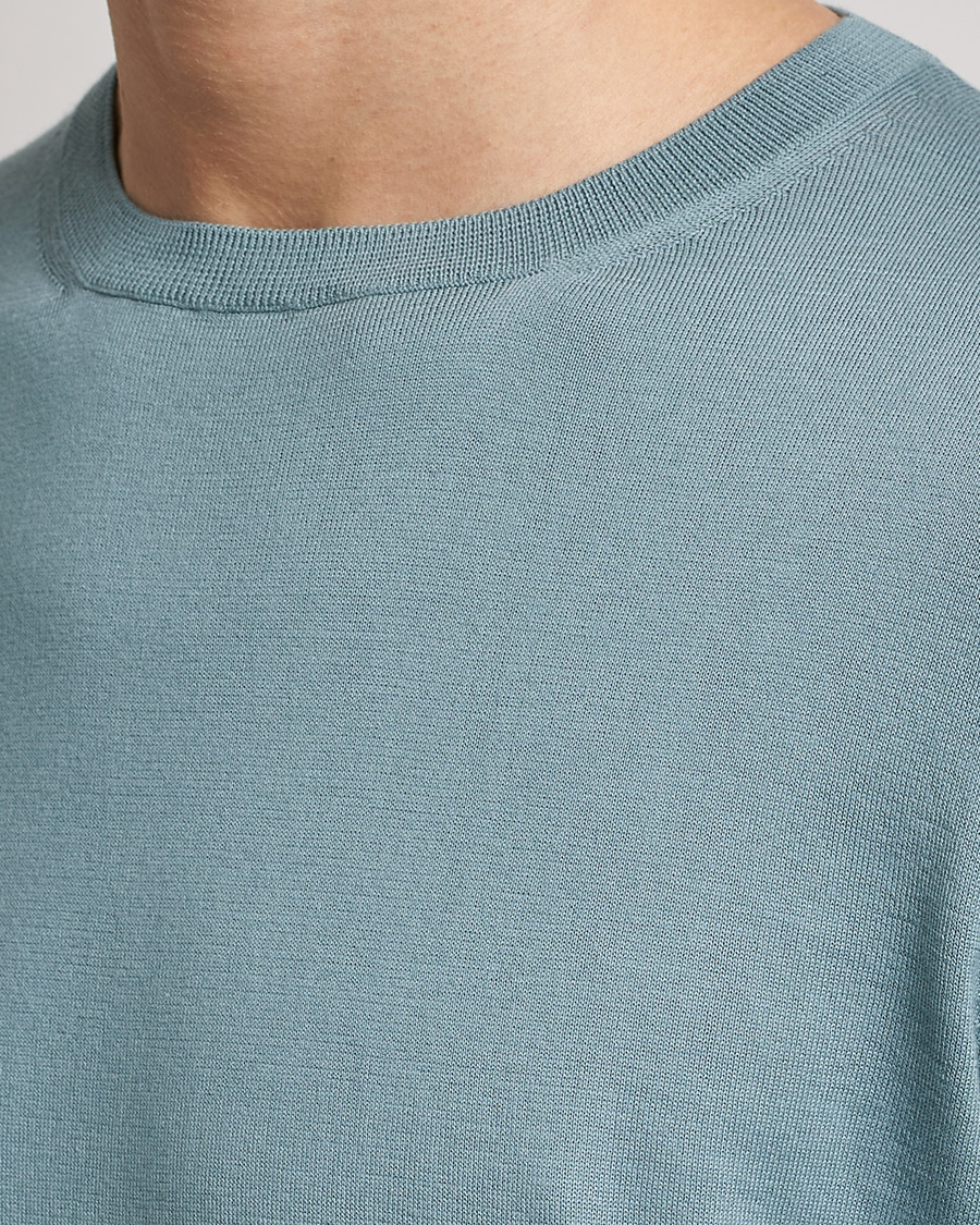 Herre | Gensere | Zegna | Premium Cotton Crew Neck Sweater Teal