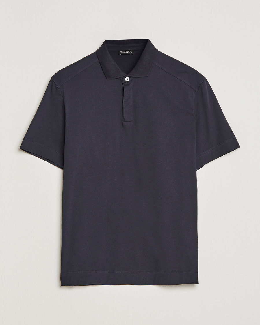 Herre | Pikéer | Zegna | Cotton Jersey Polo Navy