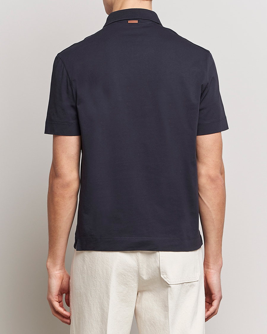 Herre | Pikéer | Zegna | Cotton Jersey Polo Navy