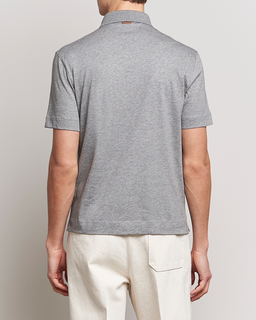 Herre | Pikéer | Zegna | Cotton Jersey Polo Grey Melange