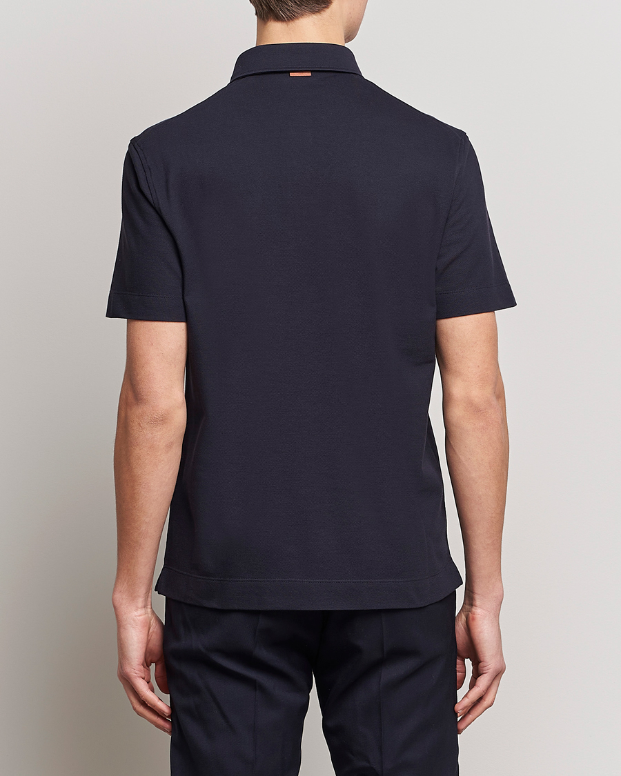 Herre | Pikéer | Zegna | Short Sleeve Pocket Polo Navy