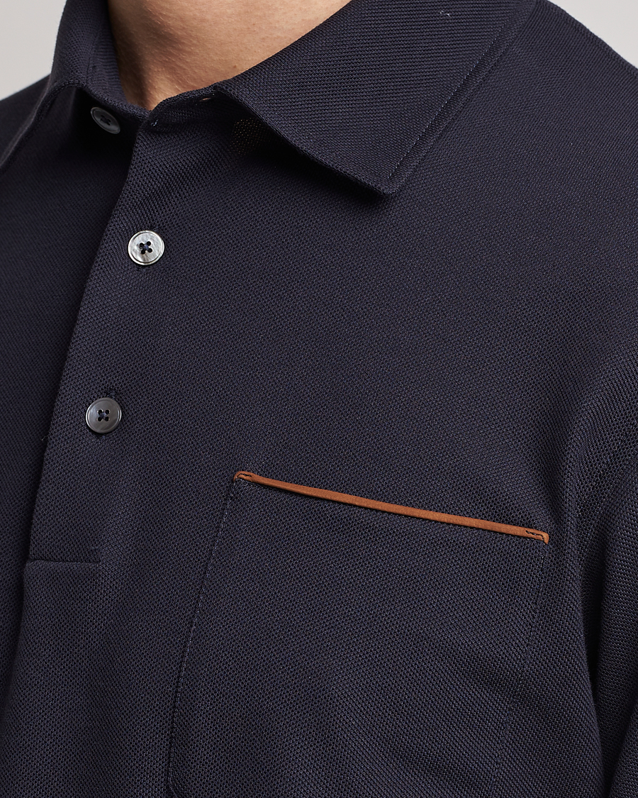 Herre | Pikéer | Zegna | Short Sleeve Pocket Polo Navy