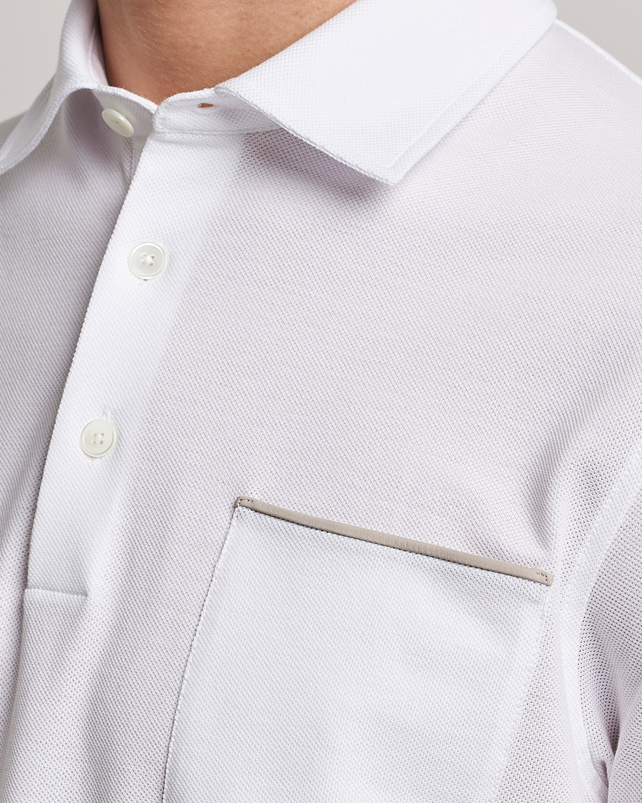 Herre | Pikéer | Zegna | Short Sleeve Pocket Polo White