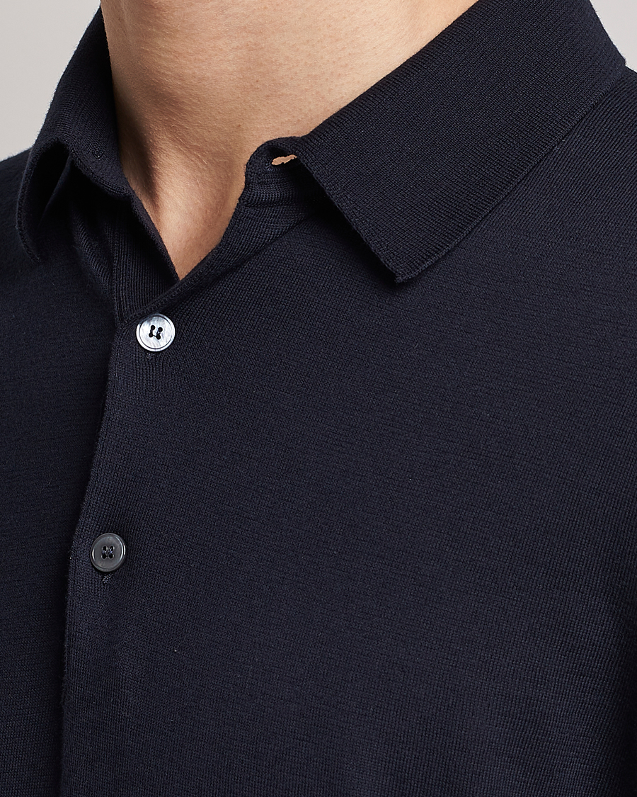 Herre | Pikéer | Zegna | Premium Cotton Knitted Polo Navy