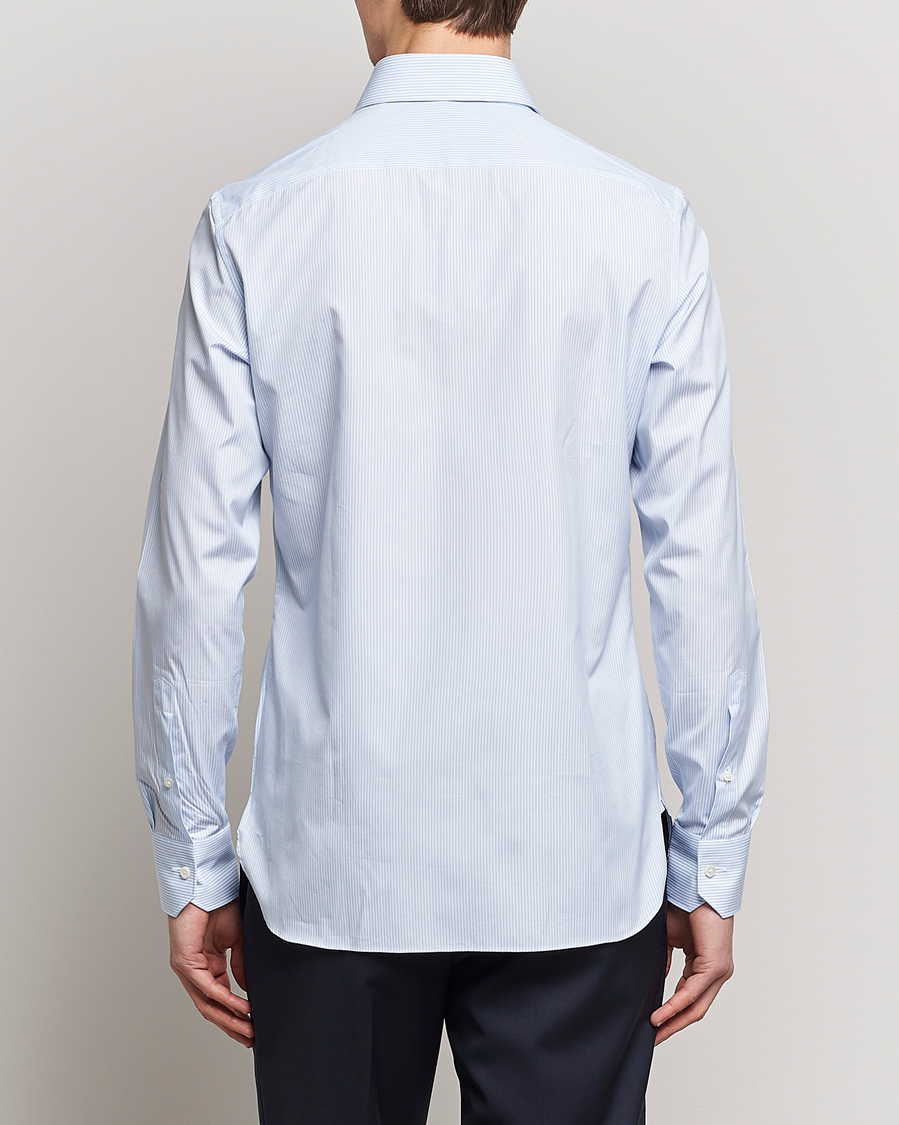 Herre | Skjorter | Zegna | Slim Fit Striped Dress Shirt Light Blue