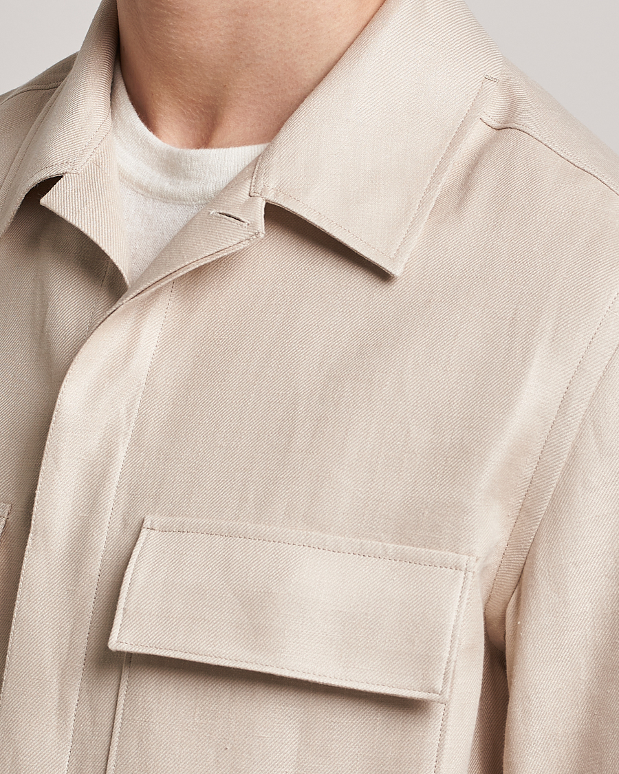Herre | Skjorter | Zegna | Linen Shirt Jacket Beige