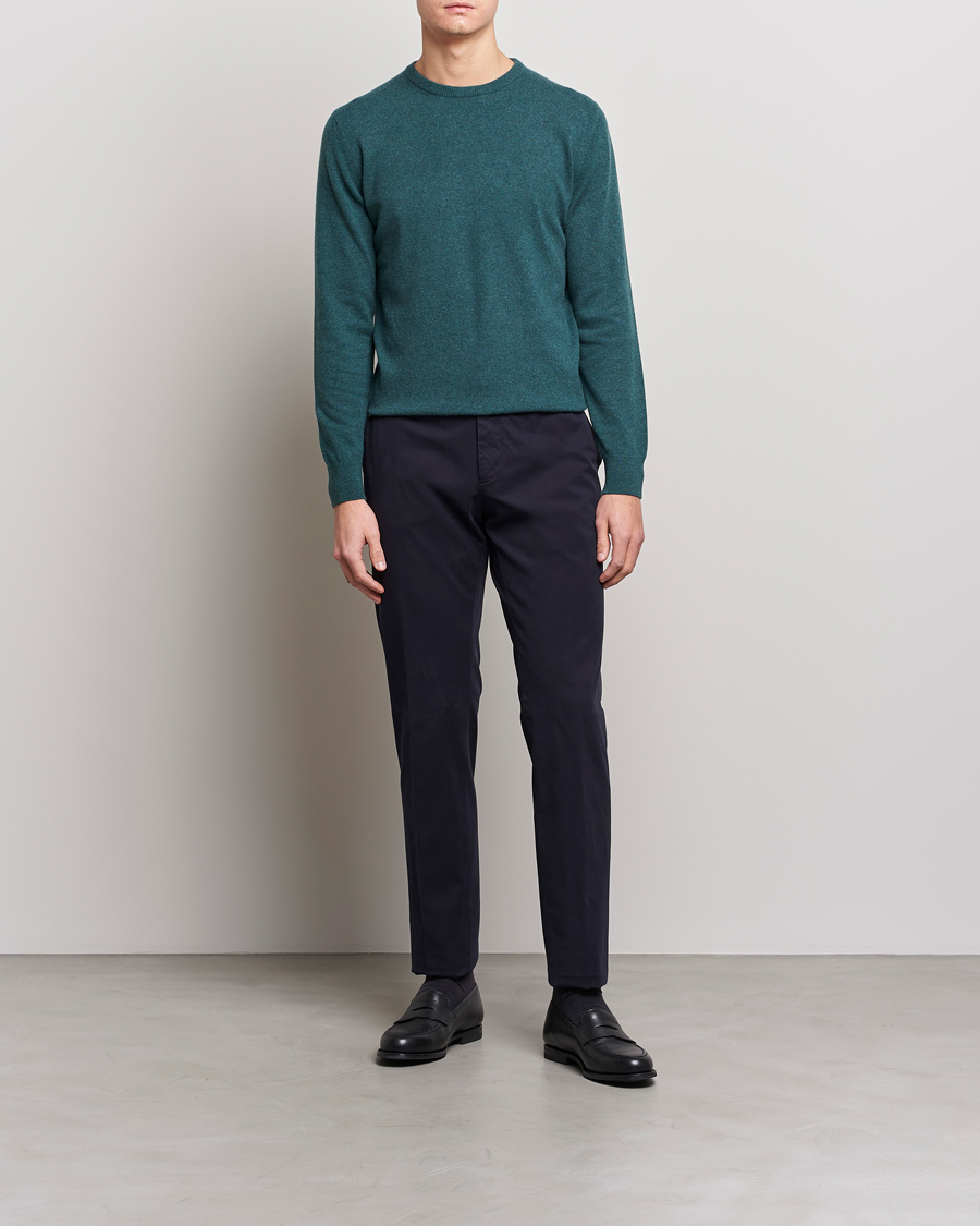 Herre | Bukser | Zegna | Slim Fit Premium Cotton Chinos Navy