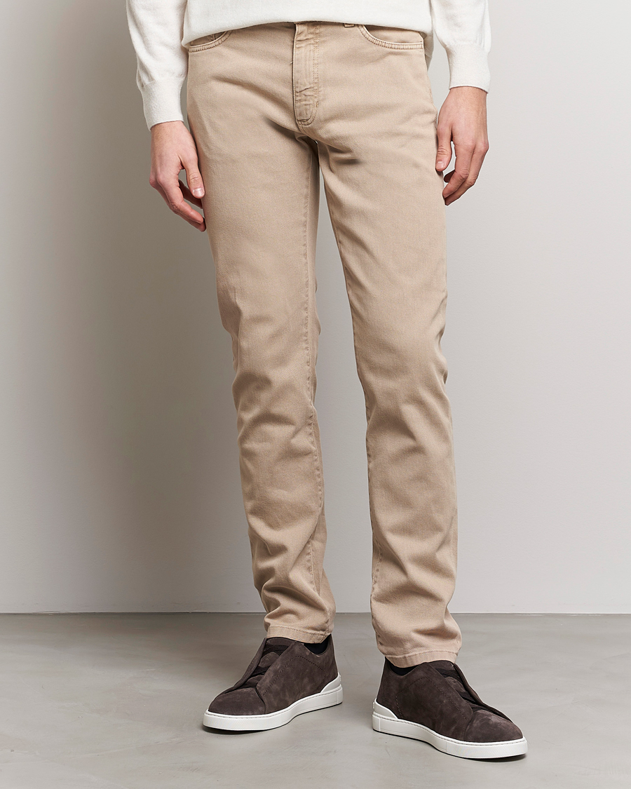 Herre | Bukser | Zegna | Slim Fit Dyed 5-Pocket Pants Brown