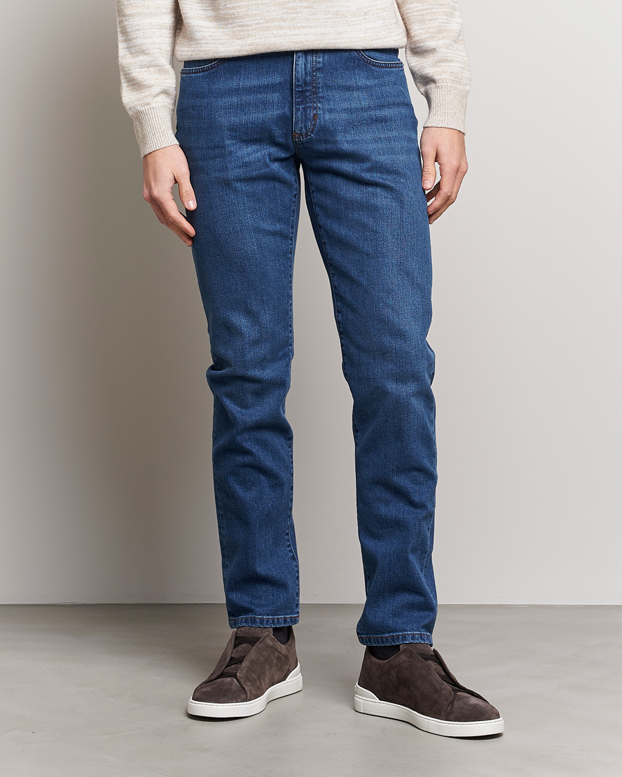 Herre | Jeans | Zegna | Slim Fit Stretch Denim Jeans Stone Wash