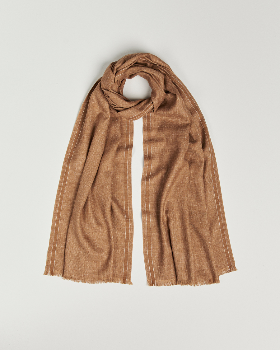 Herre | Zegna Oasi Cashmere/Linen Scarf Beige | Zegna | Oasi Cashmere/Linen Scarf Beige