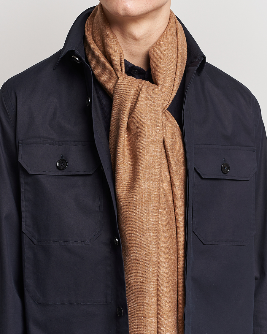 Herre | Zegna Oasi Cashmere/Linen Scarf Beige | Zegna | Oasi Cashmere/Linen Scarf Beige