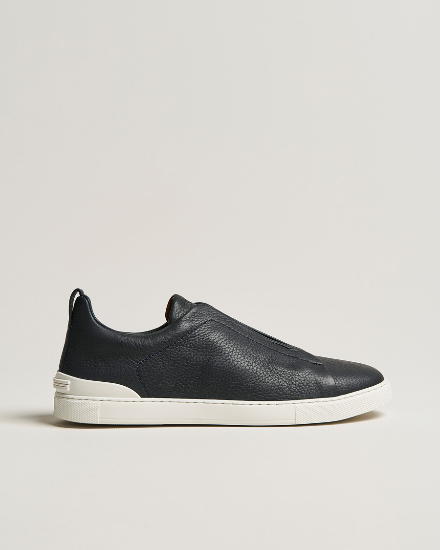 Herre | Sneakers | Zegna | Triple Stitch Sneakers Navy Deerskin