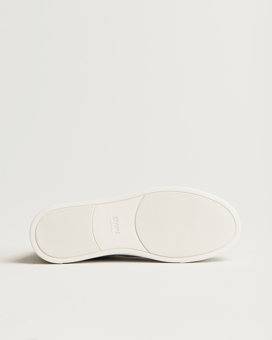 Herre | Zegna Triple Stitch Sneakers Light Blue Suede | Zegna | Triple Stitch Sneakers Light Blue Suede