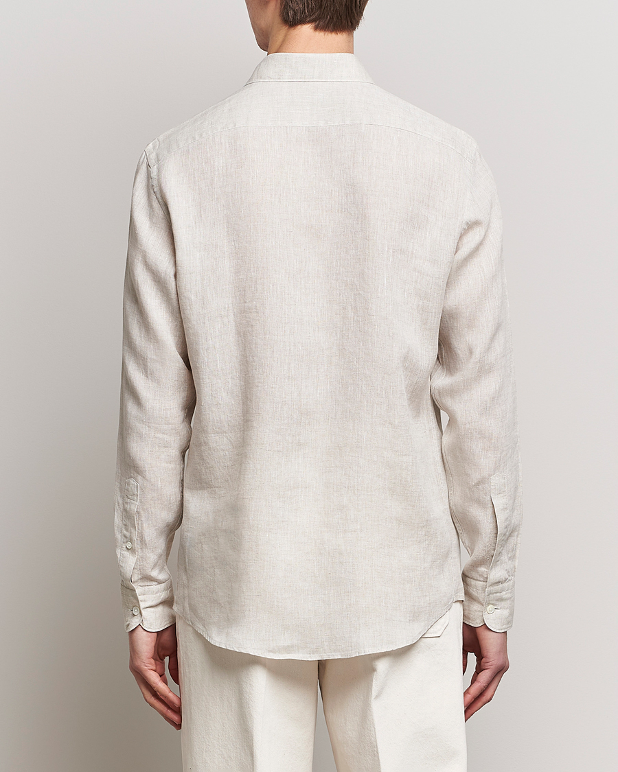 Herre | Skjorter | Zegna | Slim Fit Linen Shirt Light Beige